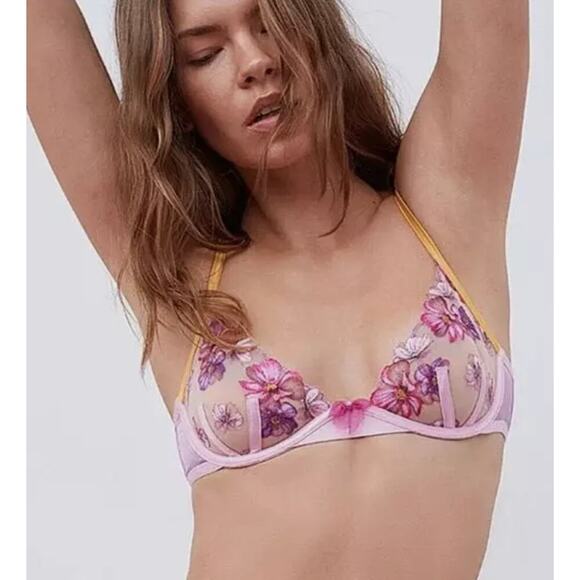 For Love And Lemons Other - FOR LOVE AND LEMONS Floral Pink Bra
